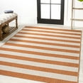thumbnail image 3 of JONATHAN Y SANTA MONICA 3 x 5 Area Rug, Negril Two-Tone Wide Stripe - Orange/Beige, SMB203A-3, 3 of 8