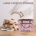 thumbnail image 4 of HELLHERO Maple Camouflage Pattern Front Pocket Quilted Laundry Basket for Toys, Polyester Collapsible Laundry Baskets for Nursery Home Decor, 4 of 6