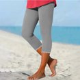 thumbnail image 3 of FNFYFH Clearance Womens Inclusive Yoga Capris All Body Types Workout Pants,Gray, 3 of 10