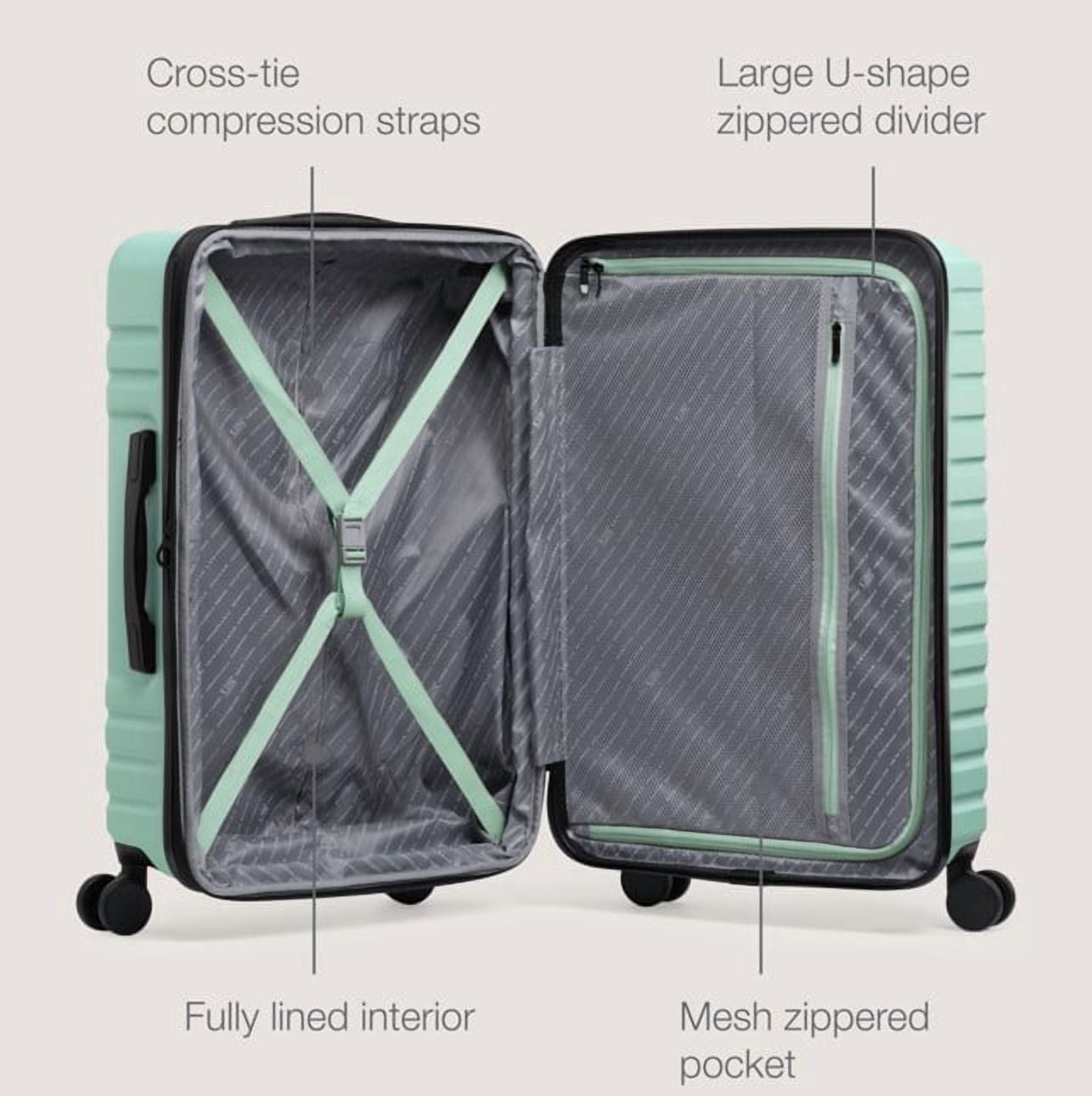 U.S. Traveler Boren Hardside Rugged Spinner Luggage, Mint, 26" Checked Medium