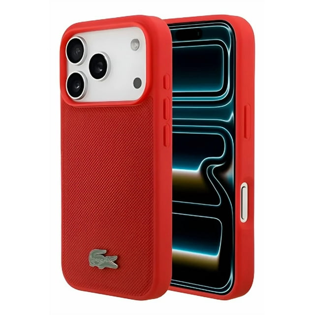 Funda Para iPhone 17 Pro Max Lacoste Magsafe Iconic Slim Rojo Iconic Magsafe