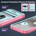 thumbnail image 5 of Design for Google Pixel 8 Pro Phone Case with Screen Protector Ring Holder Kickstand Heavy Duty Rugged Shockproof Military Grade Bumper Protective Cover for Women Men Girls 6.7 inch Rose Gold, 5 of 7