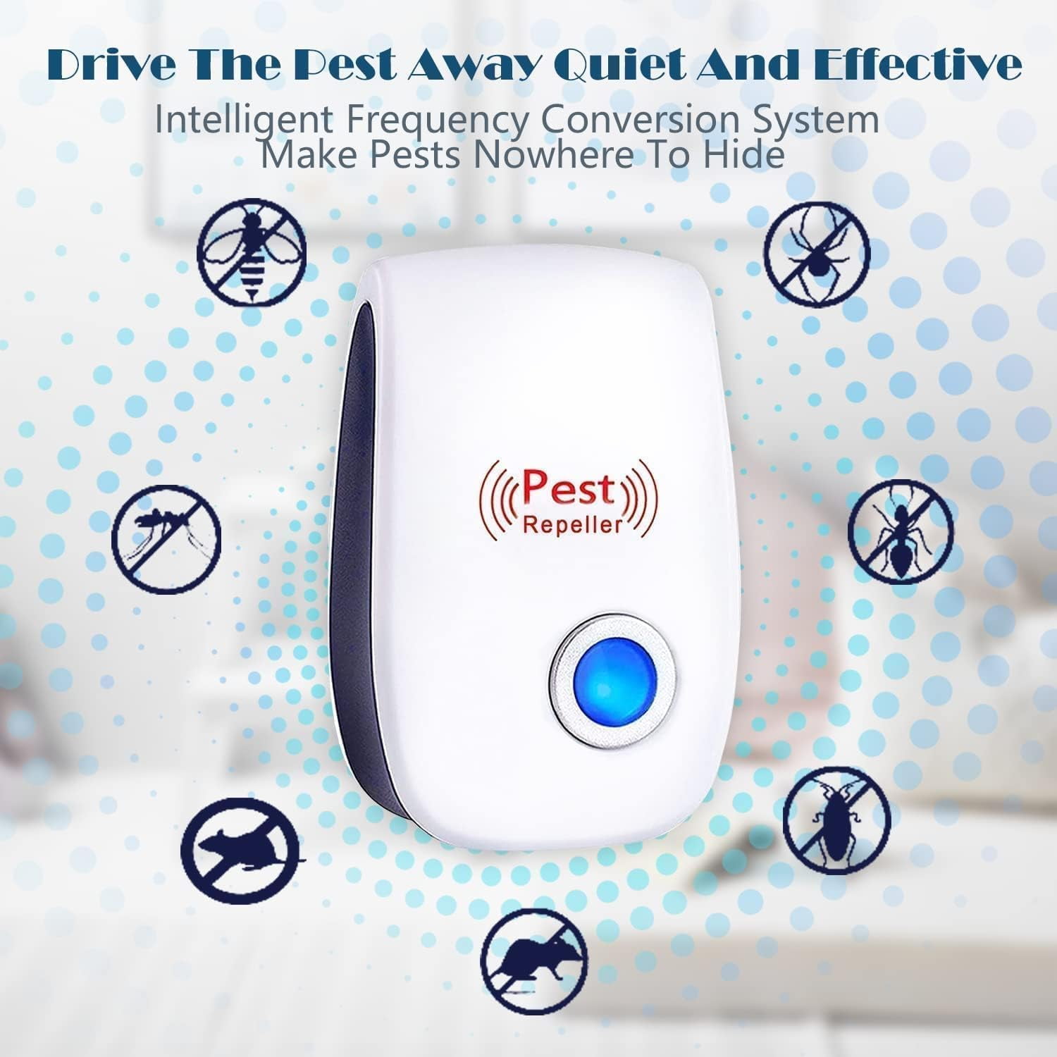 Cadorabo 2024 Upgraded Ultrasonic Pest Repeller 12-Pack: Indoor Electronic Plug-in Pest Control for Mosquitoes, Bugs, Roaches, Rodents, Mice, and Spiders - Ideal for House, Warehouse, and Garage Use