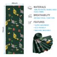 thumbnail image 2 of Dark Green Dinosaurs Christmas Pattern Hot Yoga Mat Towel Non Slip for Hot Yoga - Quick-Drying Yoga Mat Cover with 4 Corner Pockets with Travel Bag - Hot Yoga Towel Non Slip 70"x26", 2 of 6