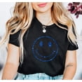thumbnail image 4 of HAPPY SMILEY FACE GLITTER Grpahic Short sleeve Tees, 4 of 6