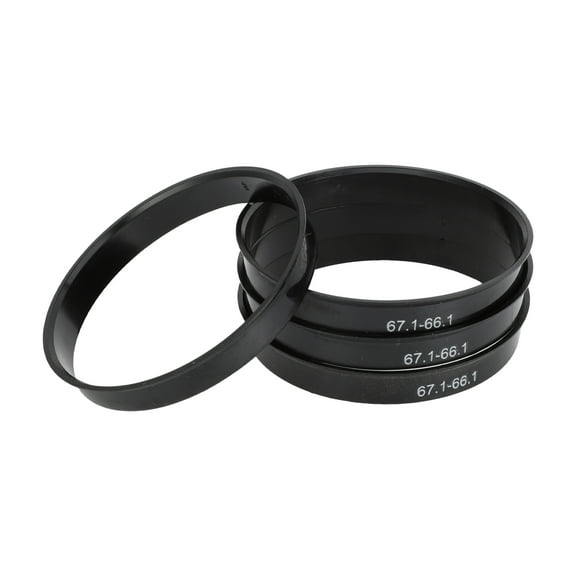 Unique Bargains Hub Centric Rings, 66.1mm ID 67.1mm OD  Car Wheel Hubrings ABS Plastic Black, 4pcs
