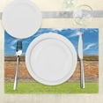 thumbnail image 3 of Ambesonne Brick Place Mats Set of 4, Field Urban Sky, Standard Size, Red Green, 3 of 6