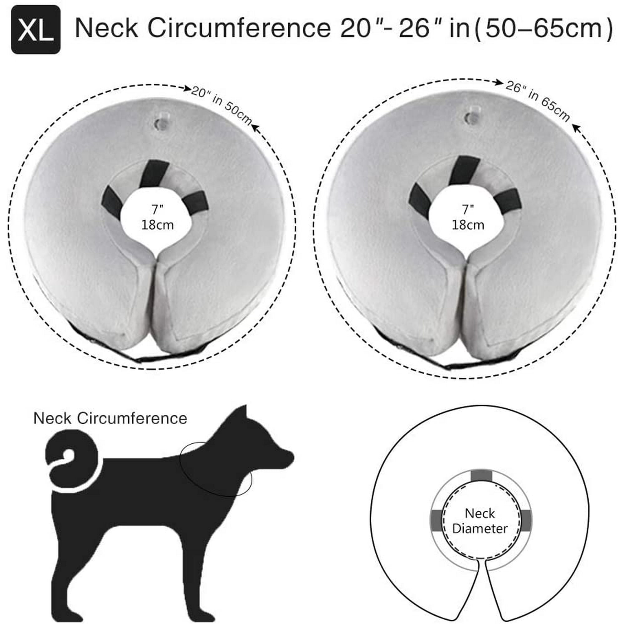 Lishi Dog Cones Inflatable Dog Collar For Pet Surgery Recovery Cone Collar Prevent Dogs Cats From Biting Scratching Adjustable E Collar With 5
