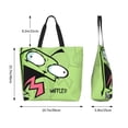 thumbnail image 6 of Invader Zim Tote Bags Reusable Women Shoulder Bag Grocery Bag Travel Beach Shopping Work Daily Handle Bag, 6 of 8