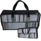 thumbnail image 1 of Paquete de 2 bolsas de cinta de casete Evelots, organizador transparente/almacenamiento, asas, fácil de transportar, sin polvo ni humedad, 100 con estuches, 1 of 5