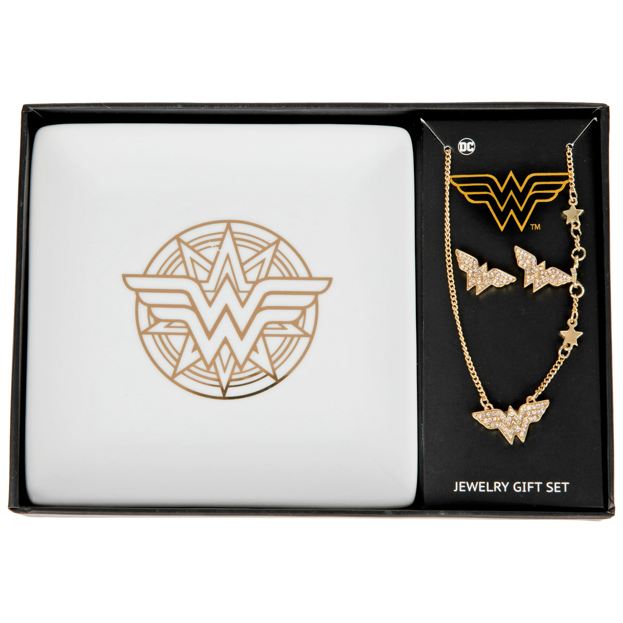 Wonder Woman Symbols Earrings and Necklace Set