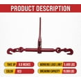 thumbnail image 2 of (2 Pack) Mytee Products 5/16"-3/8" Heavy Duty Ratchet Lever Load Binder w/ Grab Hooks 5,400 Lbs Working Load Limit | Tie Down Hauling Chain Binders for Flatbed Truck Trailer, 2 of 15