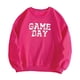 thumbnail image 3 of Sudadera con cuello redondo para mujer, otoño, linda sudadera para entrenamiento atlético Rosa Rosa, 3 of 7