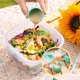thumbnail image 2 of Recipiente para almuerzo para ensaladas, ensaladeras con 3 compartimentos, recipiente para aderezos para ensaladas de doble capa para aderezos para ensaladas,hombres,mujeres para cafetería y oficina, 2 of 5