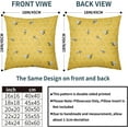thumbnail image 4 of Bee Pillow Covers 16x16 Set of 2 Yellow Bee Kind Honeycomb Summer Decorative Throw Pillows Outdoor Farmhouse Pillowcases Linen Cushion Case Decor for Home Sofa Couch Bed, 4 of 6