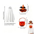 thumbnail image 4 of Halloween Porch Goose Outfits 23 Inch Polyester 3Pcs Ghost Set with Bag for Outdoor Garden Decor Spooky Goose Clothes for Family Yard Orange Purple by MPOISVA, 4 of 8