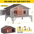 thumbnail image 4 of Aivituvin Insulated Outdoor Cat House for Winter Feral Cat Shelter Weatherproof with Soft Liner Included, Large Opening Roof Escape Door, 4 of 8