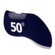 thumbnail image 2 of Fundas para cabezas de golf, protector de cabeza de putter de hierro para palos de golf con ventana transparente 50 grados azul marino, 2 of 7