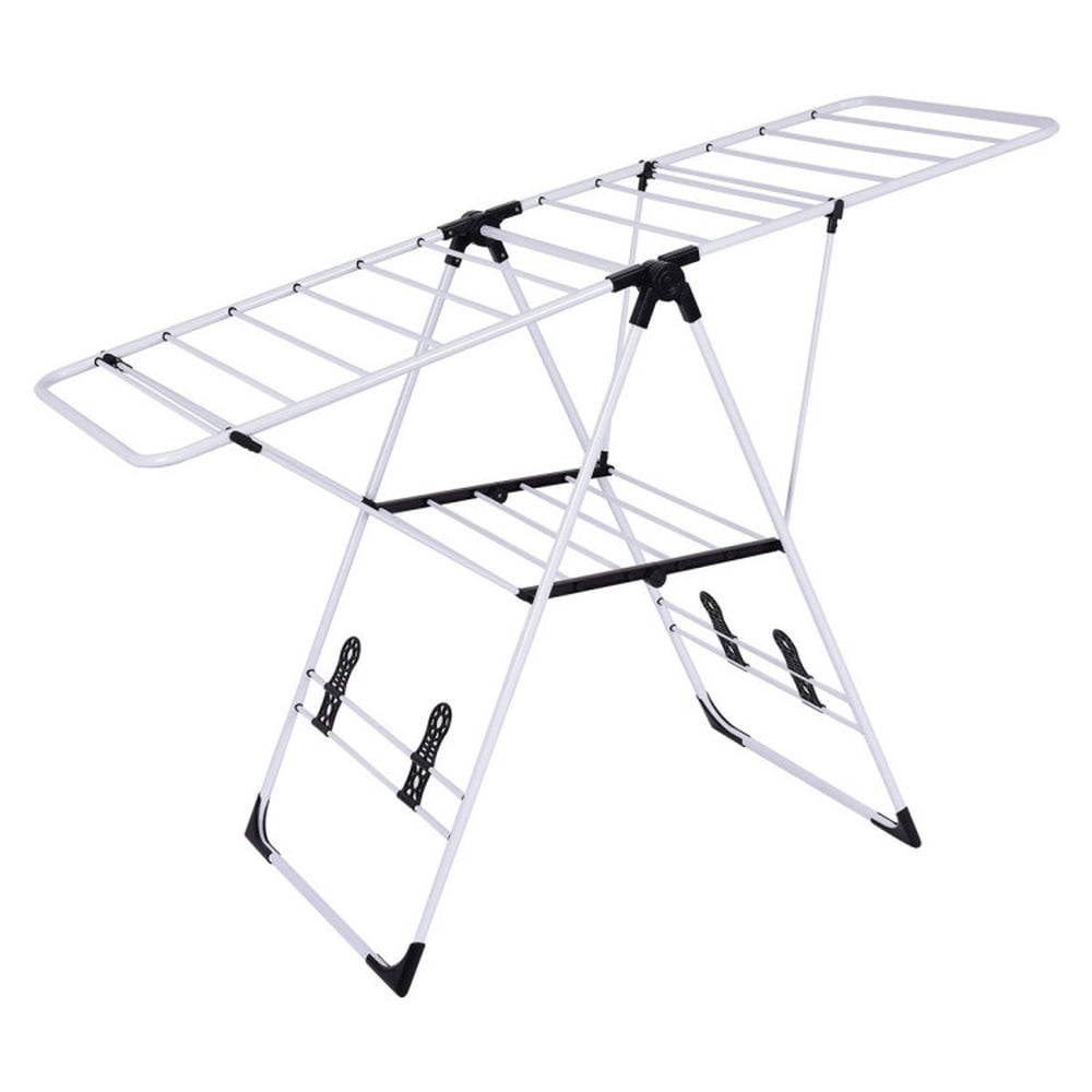Finihen Drying Rack, Clothes Drying Rack, Portable Laundry Clothes Storage Drying Rack, for Indoor, Outdoor, White Finihen Drying Rack, Clothes Drying Rack, Portable Laundry Clothes Storage Drying Rack, for Indoor, Outdoor, White