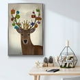 thumbnail image 5 of Christmas Gift Bearing Deer - Framed Gallery Wrapped Holiday Canvas - 25 x 37 - Silver Frame, 5 of 8