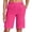 Hot Pink, variant on Women's Shorts Elastic Waist Casual Stretch Waist Summer With Pockets Basic Solid Color Gym Shorts