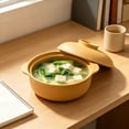 thumbnail image 4 of Unbreakable Cereal Bowls,Eco Wheat Straw Soup Bowls with Lid & Double Handles | Microwave & Dishwasher Safe | Dining Table Food Container for Kitchen & Camping,Yellow, 4 of 7