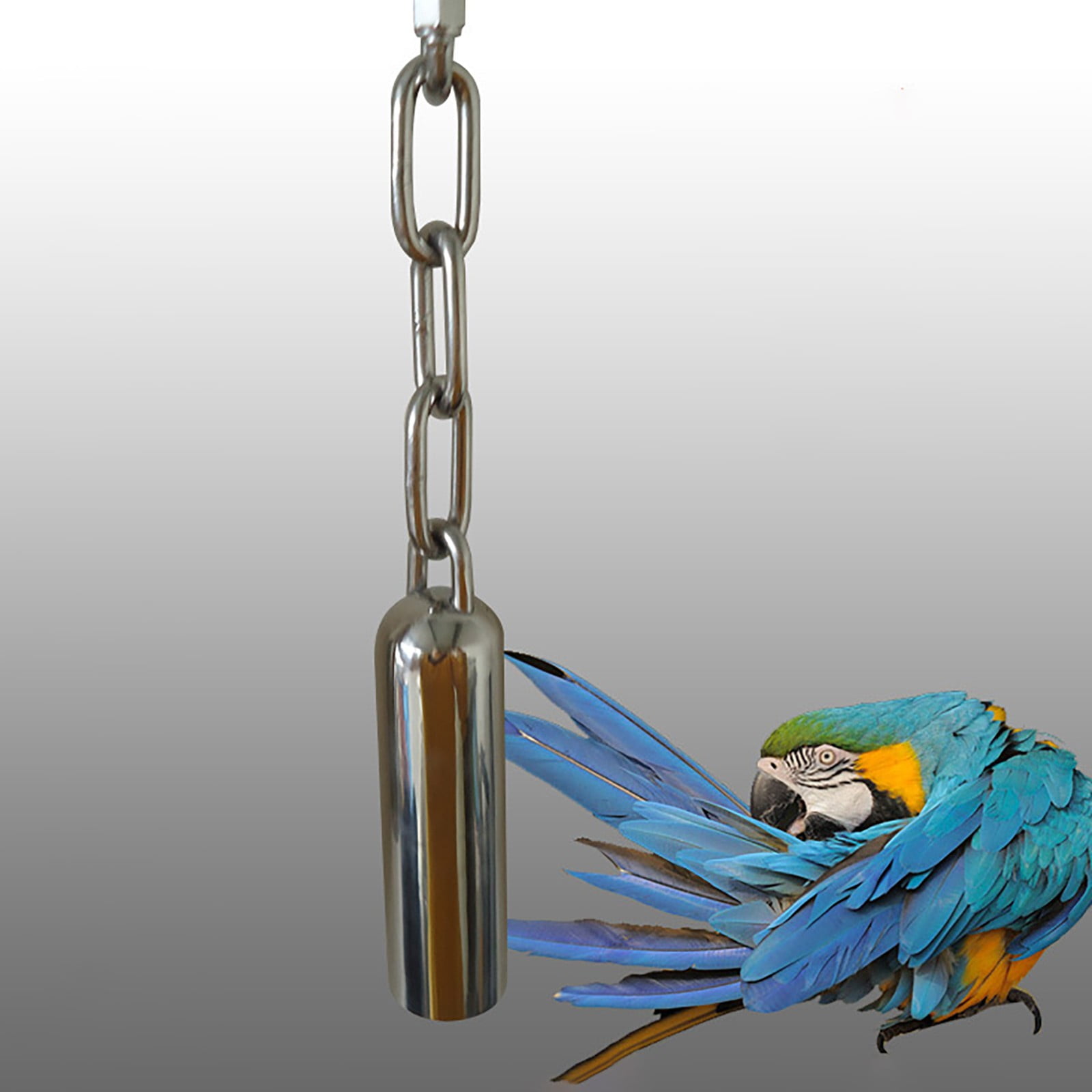 Stainless Steel Bells Toy With Sweet Sound for Bird Parrot Macaw African Grey 