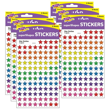 UPC: 0194629032945 | TREND Star Smiles superShapes Stickers 800 Per Pack 6 Packs