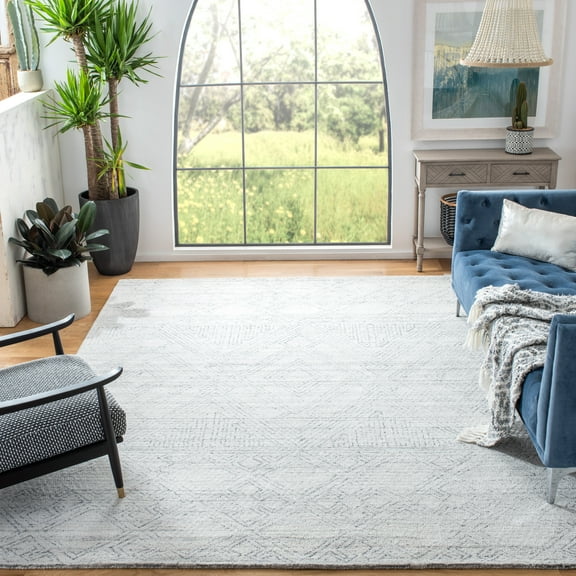 SAFAVIEH Abstract Tendrils Geometric Area Rug, Ivory/Grey, 9' x 12'