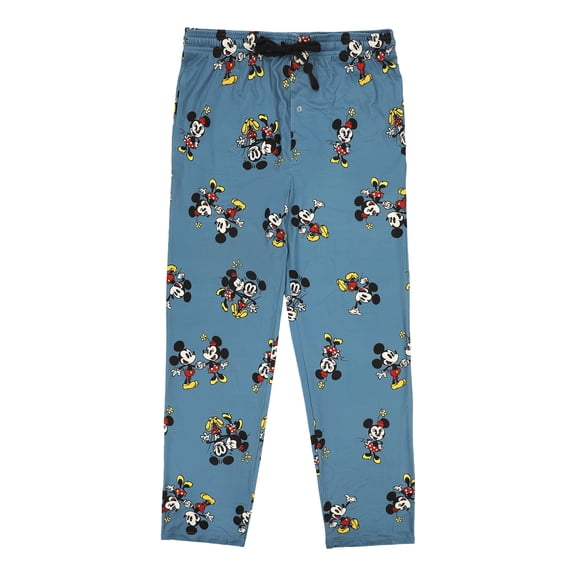 Disney Classic Mickey Mouse Minnie Mouse Men's All-Over Print Sleep Pajama Pants -XL