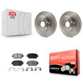 thumbnail image 1 of Transit Auto Front Disc Brake Rotors and Semi-Metallic Pads Kit for Car 2002-2004 Toyota Camry with 296mm Diameter Rotor Stepped Hat Design K8F-100326, 1 of 11