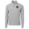 thumbnail image 2 of Men's-Cutter & Buck Gray/ Philadelphia Union Adapt Eco Knit Hybrid Recycled Raglan Quarter-Zip Top, 2 of 3