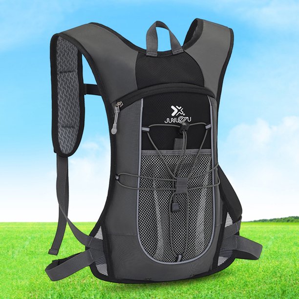 Mochila De Ciclismo Ciclismo mochila nylon tira reflectante casco cuerda de fijación bolsa al aire libre (negro) Sywqhk Para Estrenar