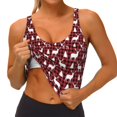 thumbnail image 3 of Fotbe Christmas And New Year Sujetador Deportivo Largo sin Aros para Mujer con Almohadillas y Soporte Medio, Transpirable y Absorbente, Camiseta Tipo Chaleco o Tank Top-XX-Large, 3 of 8