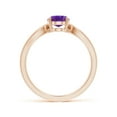 thumbnail image 2 of ANGARA Natural Prong-Set Solitaire 1.15 ct Amethyst Split Shank Ring in 14K Rose Gold for Women (Size-8x6mm) | February Birthstone, Anniversary, Jewelry Gift for Women | Natural Amethyst Ring, 2 of 9
