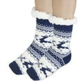 thumbnail image 5 of Htwon Winter Women Men Thick  Sherpa Fleece Lined Fuzzy Slipper Socks Thermal Non-Skid, 5 of 22