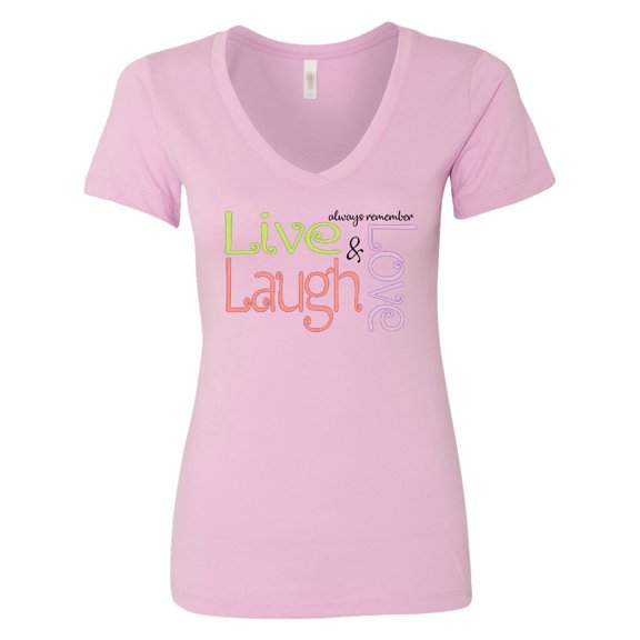 Inktastic Live, Laugh, Love Women's V-Neck T-Shirt