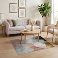 thumbnail image 3 of ODIKA Round Dining Abstract Watercolor Circle Gradient Blends Table Non-Slip Chair-Friendly for Home Office, Gaming Room, Under Desk, 3 of 7