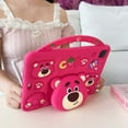 thumbnail image 5 of Cartoon Cute Kids Tablet Case For iPad Mini 1 2 3 4 5 6 7 Air 11 6 Pro 10.2 10.9 inch iPad Air 11inch M3 (2025) Silicone Strawberry Bear Bracket Tablet Cover, 5 of 6