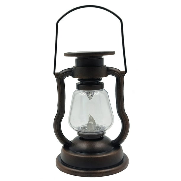 Linterna de huracán Vintage luz de vela colgante alimentada por energía Kuymtek Solar a prueba de lluvia lámpara de aceite LED antigua Retro Para Decoración de mesa de árbol de ja