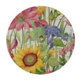 thumbnail image 2 of ONETECH Toprint Floral Flower Sunflower Round Table cover Summer Poppy Table Cloths Cover Mat Washable Polyester Spill Proof Table Covers, 2 of 7