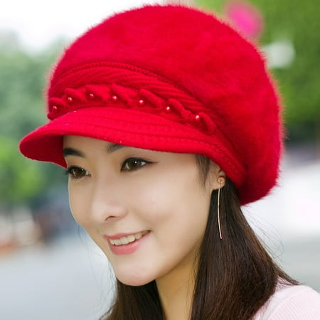 - DZT1968 Women Winter Warm Cap Knitted Hat Beret Baggy Beanie Hat Slouch Ski Cap
