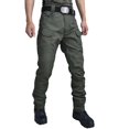 thumbnail image 4 of Blmnix Cargo Pants Trousers for Men Pleated Baggy Travel Pants Low Waisted Bottoms Green Long Slim-Leg Mens Pants Casual,XL, 4 of 5