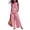 Pink, variant on Two Piece Sets for Women Linen Sleeveless Ruffle Top and Wide Leg Pants Matching Lounge Sets Vacation Travel Airport Outfits