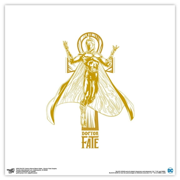 Gallery Pops DC Comics Movie Black Adam - Doctor Fate Graphic Wall Art, Unframed Version, 12" x 12"