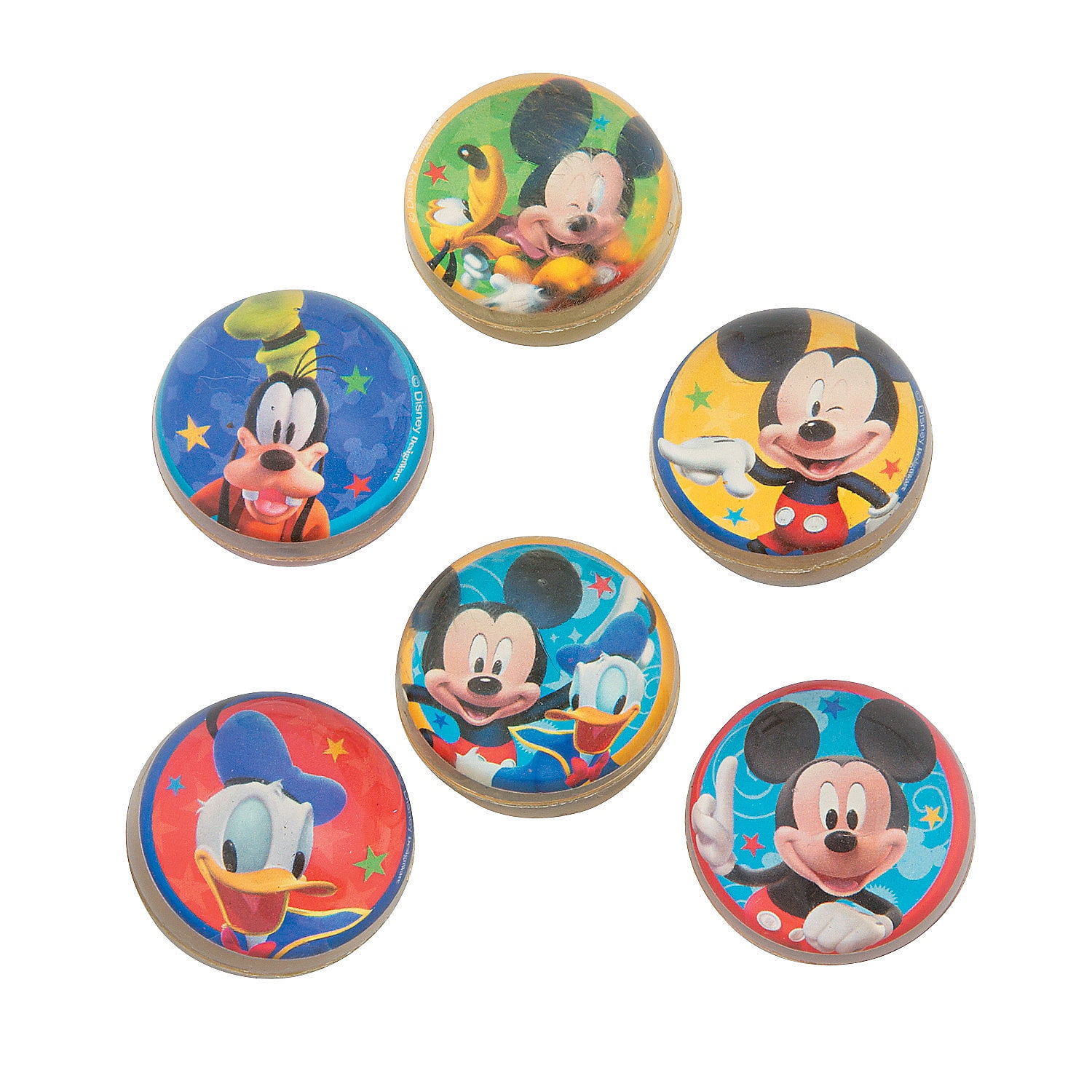 Mickey & Friends Bounce Balls (6Pc) Party Supplies 6 Pieces