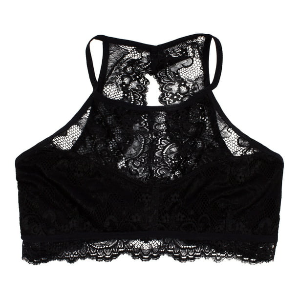 TOLD Clothing - TOLD Clothing Women's High Neck Halter Lace Bralette ...