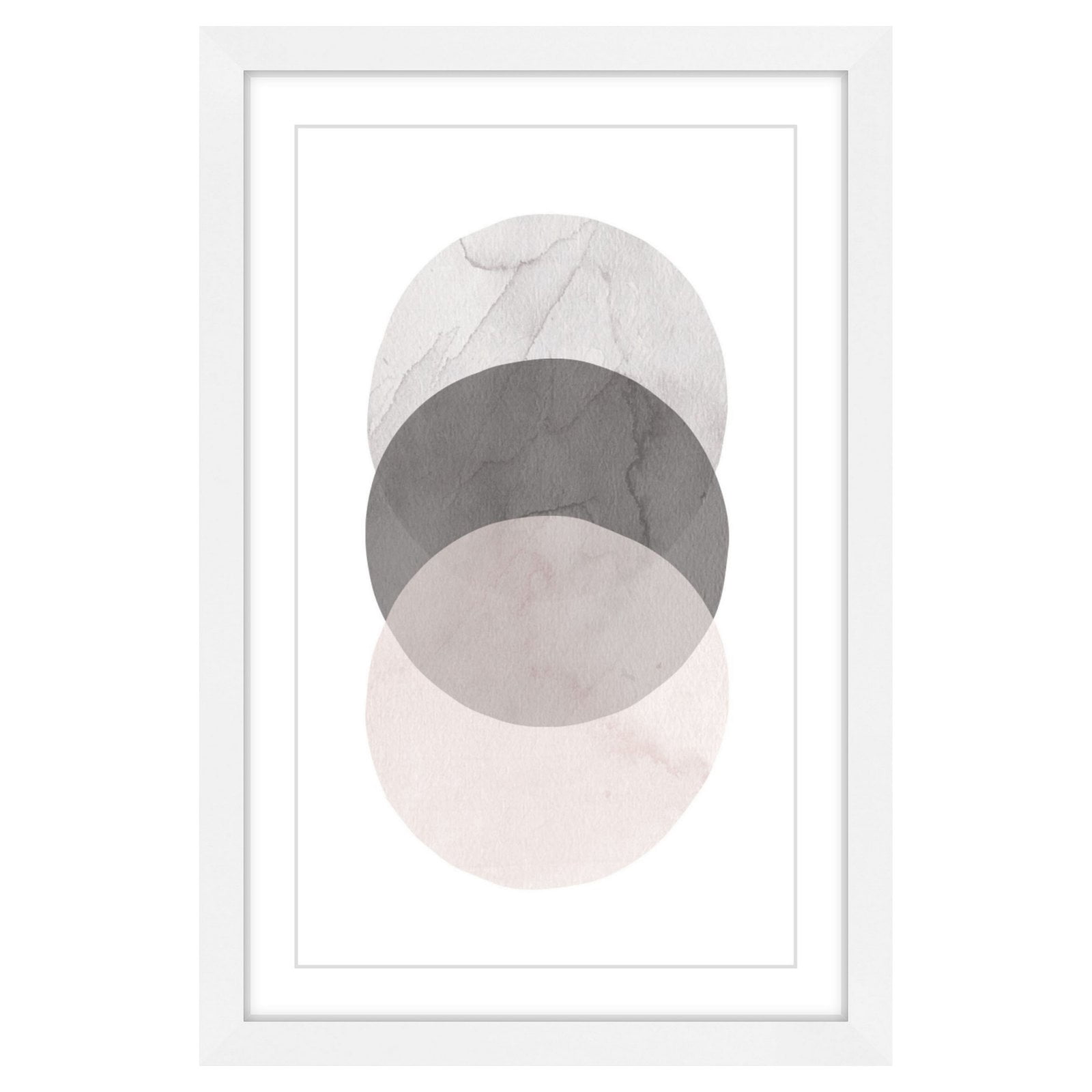 Marmont Hill "Three Circles" by Diana Alcala Framed Painting Print