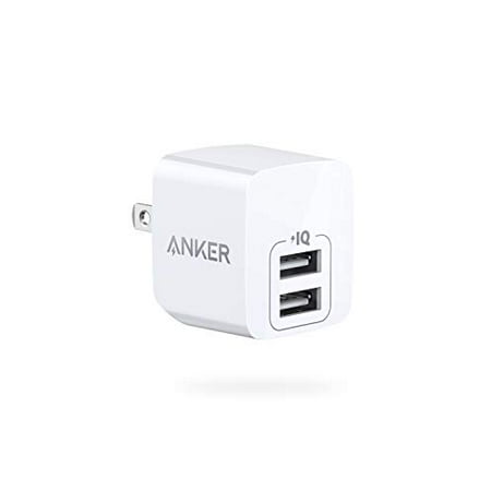 Anker PowerPort Mini Dual Port Wall Charger, Super Compact USB Charger, 2.4A Output & Foldable Plug for iPhone X / 8/7 / Plus, iPad Pro/Air 2 / Mini 4, Samsung, and