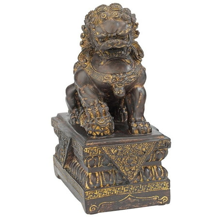 Chinese Guardian Lion Foo Dog Statue: Male